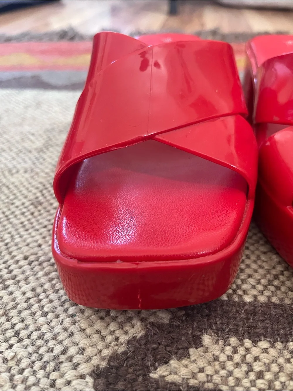 Red Jelly Platform Jeffrey Campbell Sandals